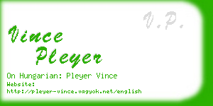 vince pleyer business card